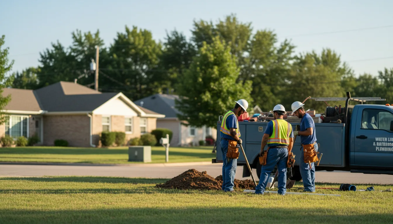 Residential water line and bathroom plumbing service in French Settlement, LA